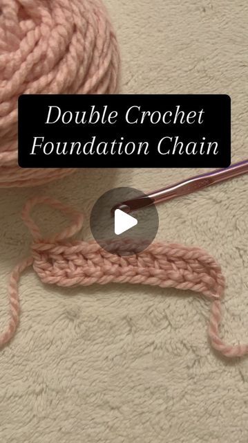 Foundation Half Double Crochet Video, Double Crochet Chain, Foundation Chain Double Crochet, Double Chain Crochet Tutorial, Foundation Double Crochet Tutorials, How To Do A Double Crochet Stitch, Single Crochet Foundation Chain, Crochet Foundation Stitch, Double Crochet Foundation Chain