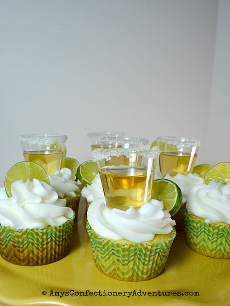 Tequila Cupcakes, Tequila Cake, Boozy Cakes, Alcohol Birthday Cake, 21st Bday Cake, 21st Birthday Cupcakes, Margarita Cake, Cake Mix Cupcakes, Margarita Cupcakes