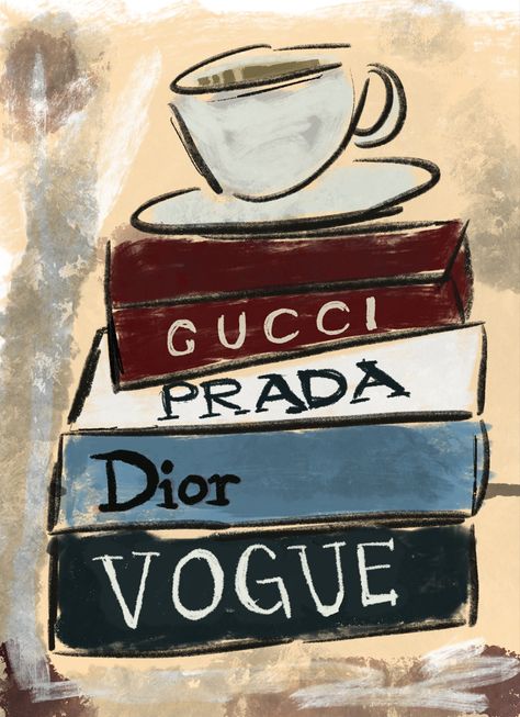 Gucci coffee table book, dior coffee table book, Prada coffee table book, vogue poster, vogue coffee table book Books Poster, Gouache And Watercolor, Nostalgic Childhood, Clothes Illustration, Navy Walls, Interior Design Games, Scandinavian Wall Art, Scandinavian Wall, My Space