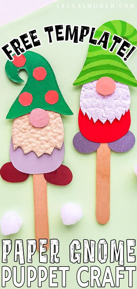 Christmas School Crafts, Craft With Paper, Forest Crafts, Puppet Craft, Puppets Diy, Puppet Crafts, Fun Christmas Crafts, Kindergarten Crafts, Christmas School