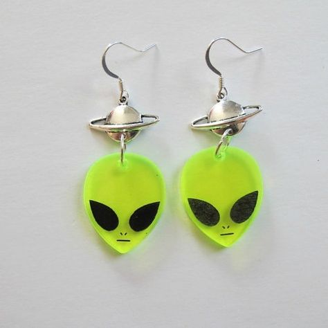 Fimo, Alien Couture, Alien Clothing, Solar System Jewelry, Alien Clothes, Alien Necklace, Cosmic Jewelry, Ufo Art, Galaxy Jewelry