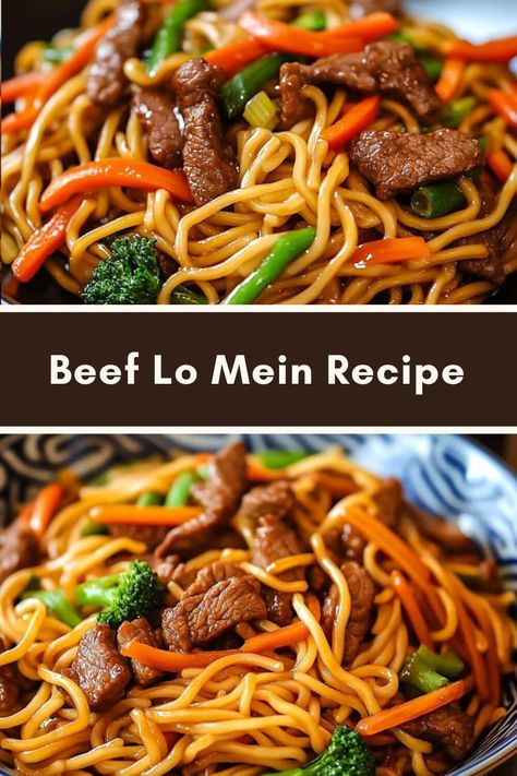 Beef Lo Mein Recipe Steak Low Mein, Healthy Low Mein, Le Mein Recipe, Beef And Brocolli Lo Mein, Crockpot Beef Lo Mein, Easy Veggie Lo Mein Recipe, Beef Lo Mein Recipe Crockpot, Lo Mein Recipe Plain, Li Mein Recipe