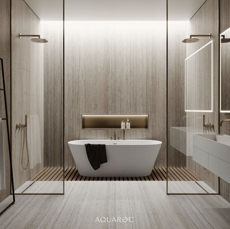 Modern Bathrooms 2023, Free Standing Bath Tub Ideas, Bath Tub Ideas, Bath In Bedroom, Bathroom 2023, Elegant Bathroom Design, Modern Luxury Bathroom, Bathtub Design, Modern Bathrooms