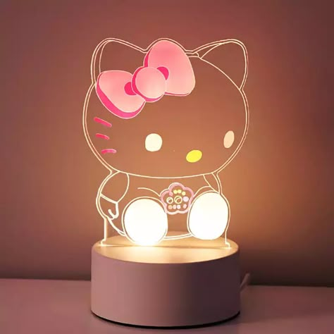 Hello Kitty Lamp, Pink Girl Room Decor, Hello Kitty Room, Hello Kitty Bedroom, Kitty Room, Hello Kitty Things, Hello Kitty Merchandise, Hello Kitty Baby, Hello Kitty House