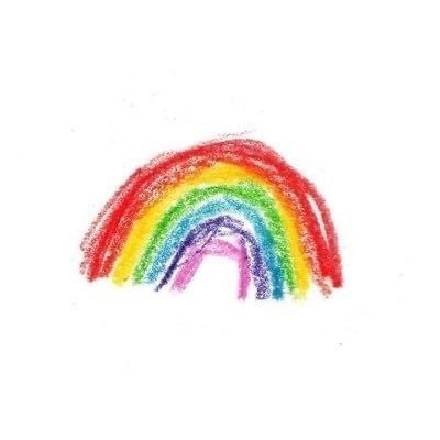 A Drawing, A Rainbow, We Heart It, White Background, Rainbow, White