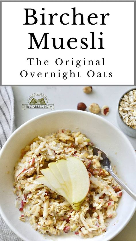 Muesli Recipe Breakfast, Overnight Muesli, Muesli Breakfast, Easy German Recipes, Muesli Recipe, Bircher Muesli, Easy Overnight Oats, Perfect Healthy Breakfast, Breakfast Platter