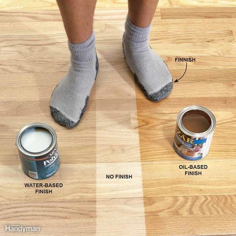 Polyurethane Floors, How To Apply Polyurethane, Oil Based Stain, Floor Stain, Refinishing Floors, White Oak Floors, Water Based Stain, Storing Paint, Family Handyman