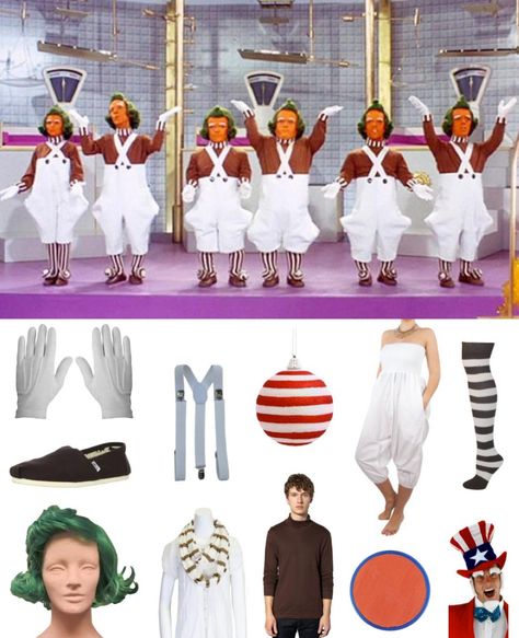 Oompa-Loompa Costume | Carbon Costume | DIY Dress-Up Guides for Cosplay & Halloween Diy Willy Wonka Costume, Oompa Loompa Costume Women, Wonka And Oompa Loompa Costume, Umpa Lumpa Costume, Oompa Loompa Costume Toddler, Diy Oompa Loompa Costume, Ompa Lumpa Costume, Wonka Oompa Loompa 2023, Oompa Loompa Halloween