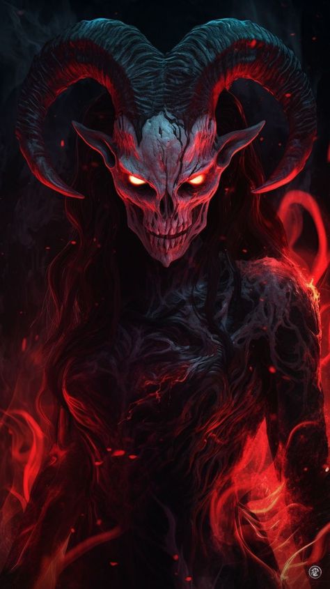 Fantasy Evil Creature, Demon Monster Art, Dark Demon Art, Fantasy Demon Art, Demon Art Dark, Demon Character Art, Demons Wallpaper, Demon Dnd, Demon With Horns