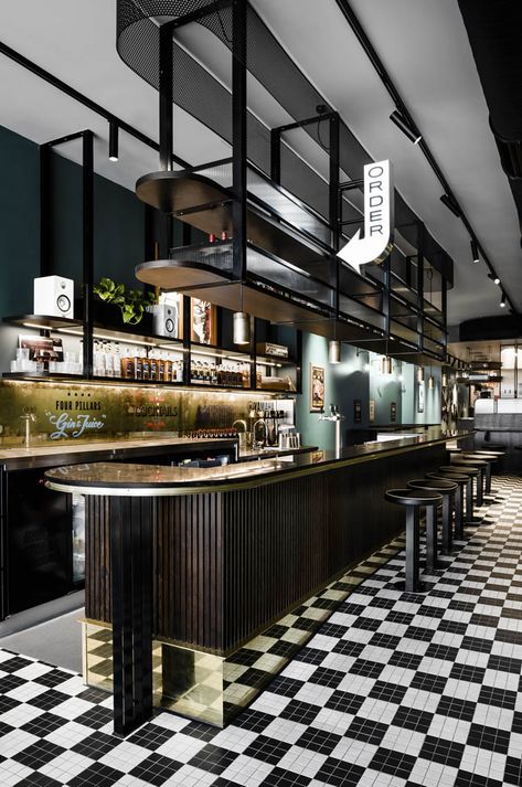 B.I.G. things are happening in Windsor, Melbourne, as a notorious hip hop-inspired Collingwood diner heads south... Biggie Smalls, Diner Aesthetic, Bar Counter Design, Architecture Restaurant, Design Café, Bar Interior Design, 카페 인테리어 디자인, Lounge Bar, Modern Restaurant