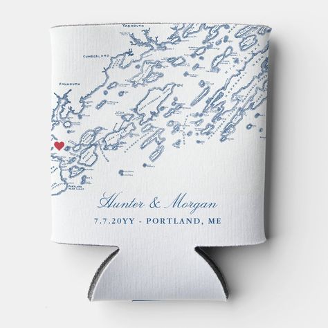 Coastal Wedding Invitations, Nye 2024, Portland Maine Wedding, Summer Party Favors, Eastern Shore Wedding, Lighthouse Wedding, Maine Map, Map Wedding, Peaks Island