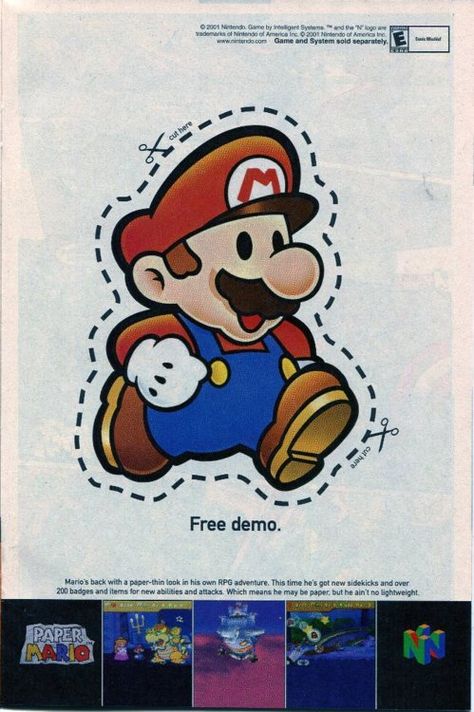 One of my favorite full-page Nintendo Power ads. Old Nintendo, Retro Games Poster, Retro Gaming Art, Video Game Posters, Paper Mario, Mario Nintendo, Mario Art, Poster Ads, Nintendo Game