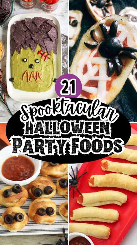 Planning your next Halloween party and looking for the perfect Halloween party food? Look no further! We've cooked up a collection of the best Halloween finger food recipes, appetizers, and spooky snacks that are sure to fright and delight. Halloween Pizza Bites, Halloween Finger Food, Apple Bites Recipe, Ghost Pizza, Halloween Sandwiches, Halloween Party Menu, Pumpkin Fluff Dip, Food Recipes Appetizers, Mummy Hot Dogs