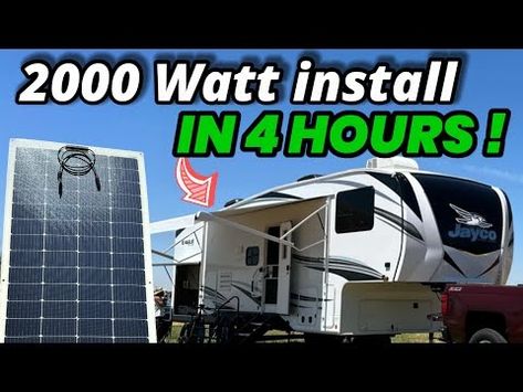 (182) RV Solar Install Easy DIY Renogy 200 watt Flexible solar Panels - YouTube Hoping For The Best, Rv Solar, Flexible Solar Panels, Diy Rv, Solar Panel System, Best Build, Solar Panel, Motorhome, Solar Panels