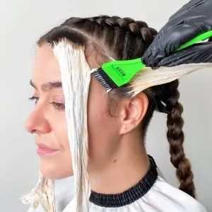 How to bleach a fringe at home | Bleach London How To Bleach Underneath Hair, How To Section Hair For Bleaching, How To Dye Money Pieces, Bleach Money Piece Hair, Bleaching Front Strands Of Hair, Bleached Pieces Of Hair, Money Piece Hair At Home, Bleached Hair Highlights, Money Piece Hair Diy