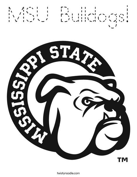 Mississippi State Bulldog Coloring Page Msu Bulldogs, Hail State, Bulldog Mascot, Mississippi State University, Mississippi State Bulldogs, College Logo, Mississippi State, Kentucky Wildcats, Sports Svg