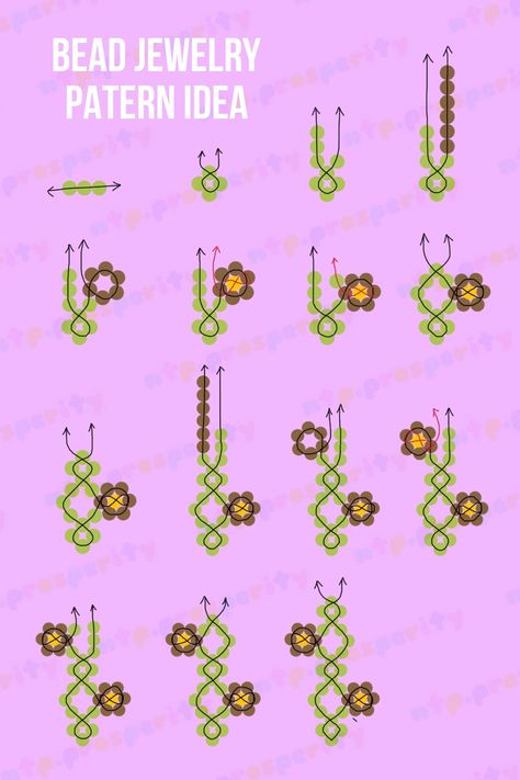 How To Make Flower Bead Ring With Seed Beads, Seed Beads Ring Ideas Seed Bead Stitches, Small Bead Ideas, Beads Ring Ideas, Bead Pattern Ideas, Easy Seed Bead Bracelet, Seed Bead Patterns Free Bracelets, Small Beaded Bracelets Diy, Bead Patterns Bracelet, Bead Bracelet Design Ideas