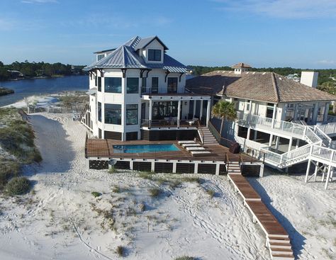 Santa Rosa, FL Beach House Beach Houses For Sale, House On The Beach, Beach House Tour, Fl Beaches, Florida Beach House, Seagrove Beach, Dream Beach Houses, Home Bunch, Beach Cottage Decor