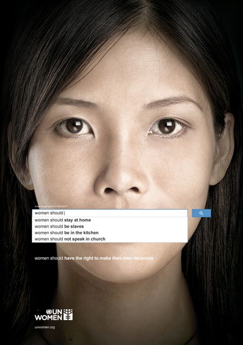 U.N. Ad Campaign Shows What The Internet Thinks Of Women  //  #PosterDesign #GraphicDesign #Inspiration Un Women, 광고 디자인, Gender Inequality, Street Marketing, Plakat Design, Social Awareness, Guerilla Marketing, Creative Ads, Ads Creative