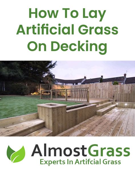 Our team will show you how to install artificial grass on decking. Whether it’s your balcony or a patio, just follow these easy steps! Artificial Grass On Decking, Artificial Grass Balcony, Laying Artificial Grass, Best Artificial Grass, Artificial Grass Installation, Deck Boards, New Deck, Wooden Decks, Wood Deck