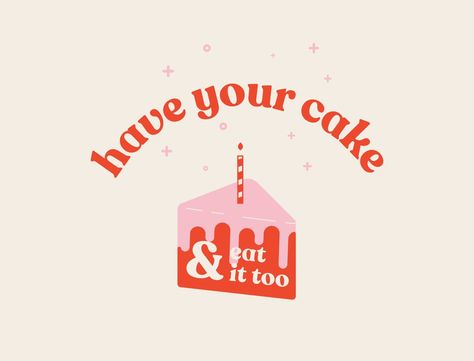 Cake Graphic Design, Cake Illustration Design, Disco Kitchen, Cafe Logos, Dribbble Design, Cake Branding, Candle Logo, Baking Logo, Dessert Illustration