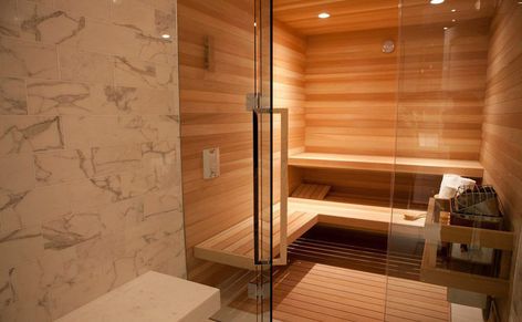 GOLDEN LİFE on Behance Home Gym With Sauna, Gym With Sauna, Small Home Gyms, Small Home Gym Ideas, Sauna Ideas, Small Home Gym, Sauna House, Salt Room, Basement Gym