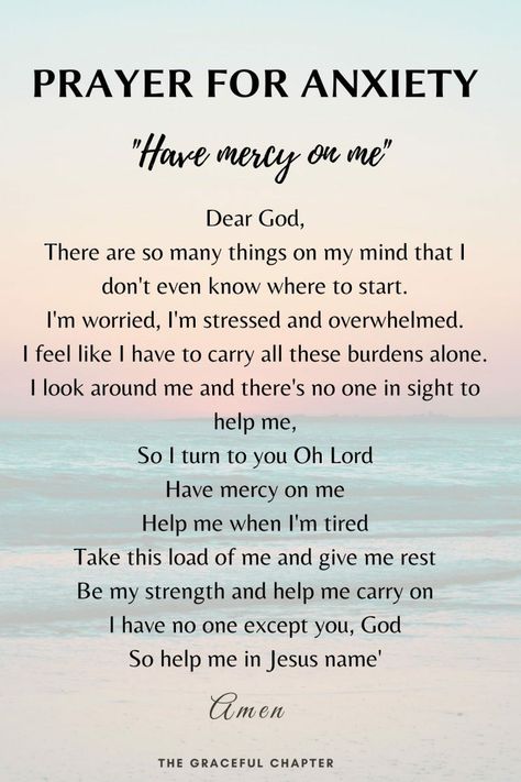 Prayers For Troubled Times, Prayer For Nervousness, Anexity Quotes Stop Worrying, The Graceful Chapter Prayers, Calming Prayers, Prayers For All, Prayer For Worry, The Graceful Chapter, Have Mercy On Me