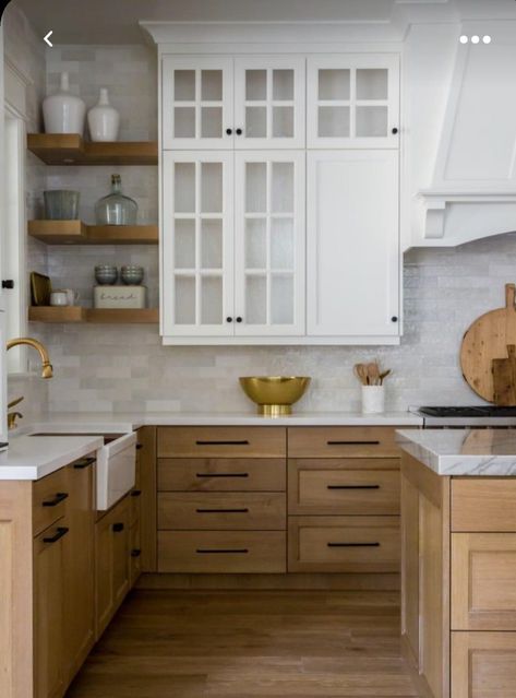 White Oak Kitchen Cabinets, Cabinet Trends, Bedrosians Tile, White Oak Kitchen, Warm Kitchen, Oak Kitchen Cabinets, Wooden Floors, Oak Kitchen, Scandinavian Kitchen