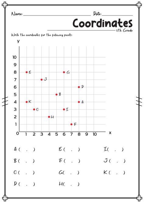 Master coordinates with these engaging worksheets for 5th graders. Boost your math skills today! #MathMadeEasy #FunWithCoordinates #MasteringCoordinates #coordinatesworksheets5th Grade 5 Maths Worksheets, Math Games For Grade 6, Fun Math Worksheets Middle School, 5 Grade Math Worksheets, 5th Grade Homeschool Ideas, Math 5th Grade Worksheets, 6 Grade Math, Math Worksheets For 5th Grade, Math Worksheets For 6th Grade