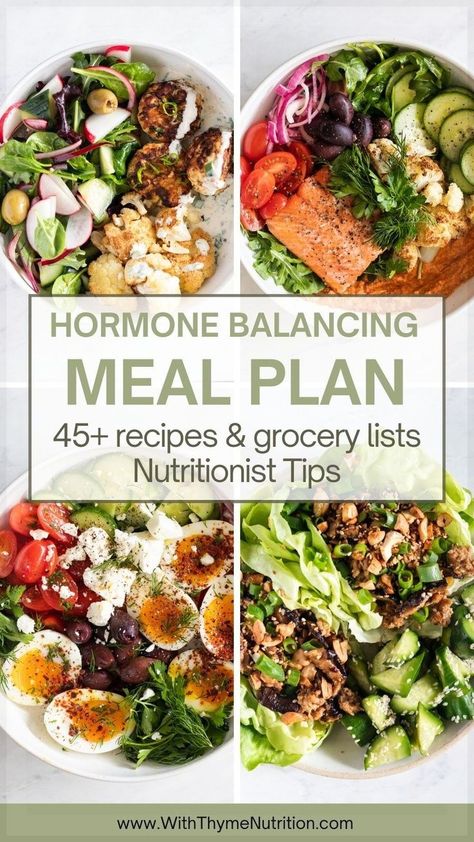 Get 10 days of easy and delicious meals to boost your energy, reduce sugar cravings, balance hormones and ignite your metabolism! Food Meal Plan, Whole Foods Meal Plan, Hormone Balancing Recipes, Get More Energy, Hormone Diet, Reduce Sugar Cravings, Foods To Balance Hormones, Balanced Meal Plan, Best Diet Foods