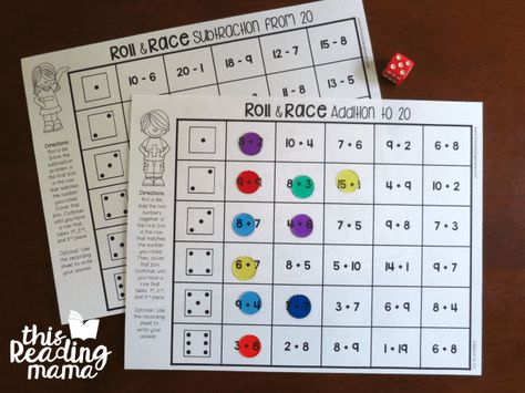 basic addition and subtraction games to 20 - free Adding And Subtracting Games First Grade, Addition And Subtraction Facts To 20, Adding To 20 Activities, Subtraction Within 20 Games, Addition To 20 Games, Addition To 20 Activities, Subtraction Activities Grade 1, Adding Games, Subtraction Facts To 20