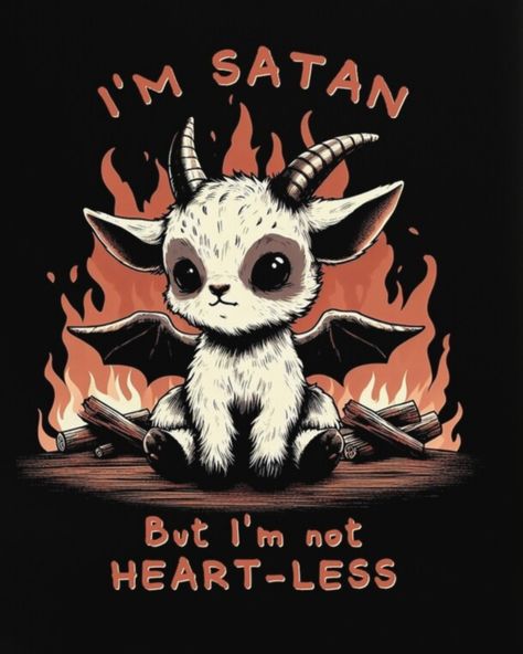 A cute Baphomet goat design Cute Satanic Pfp, Cute Satanic Wallpaper, Satanism Wallpaper, Satanism Aesthetic, Satanic Pfp, Satanic Aesthetic, Satanic Wallpaper, Baphomet Art, Satanic Rules