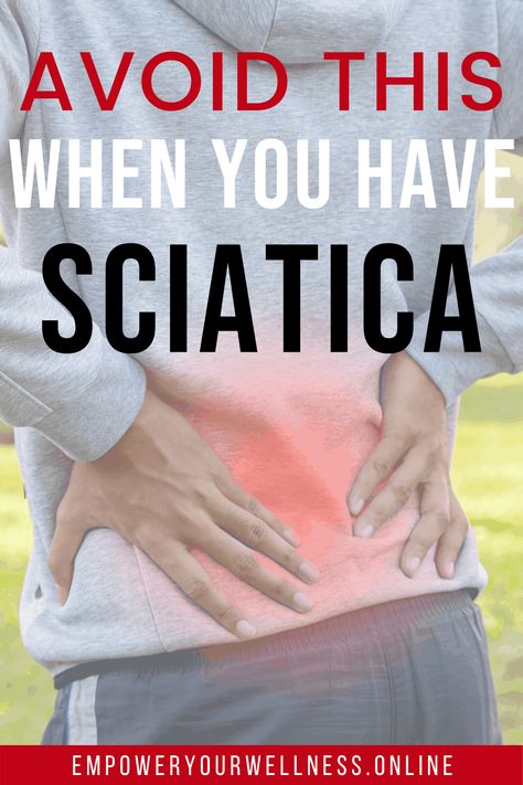 When you're looking for sciatica pain relief, you'll try anything. But googling sciatica exercises might not help you! Click to read the full article to learn what to avoid when you have sciatica and what to do to get on the right track to feeling better! #sciatica #sciaticpain #painrelief #physicaltherapy Sciatic Nerve Exercises, Sciatic Nerve Relief, Sciatic Nerve Pain Relief, Pain Relief Remedies, Sciatica Exercises, Sciatica Pain Relief, Sciatica Relief, Nerve Pain Relief, Sciatic Nerve Pain