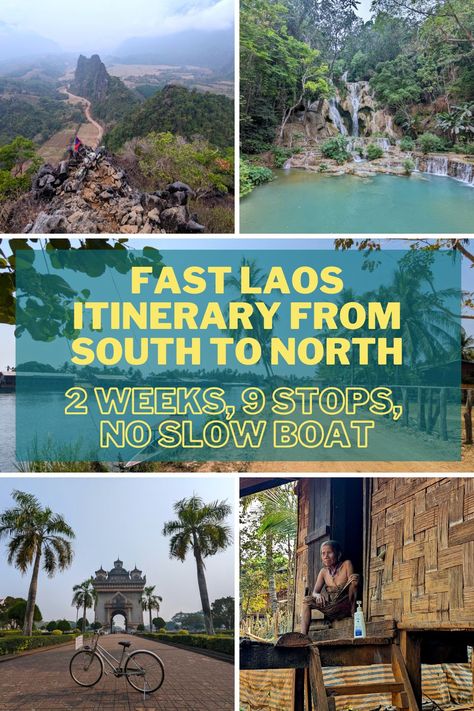 Fast Laos Itinerary from South to North – 2 Weeks, 9 Stops, No Slow Boat South East Asia Backpacking, Backpacking Routes, Laos Travel, Singapore Travel, Asia Travel Guide, Southeast Asia Travel, Beautiful Country, Fast Paced, East Asia