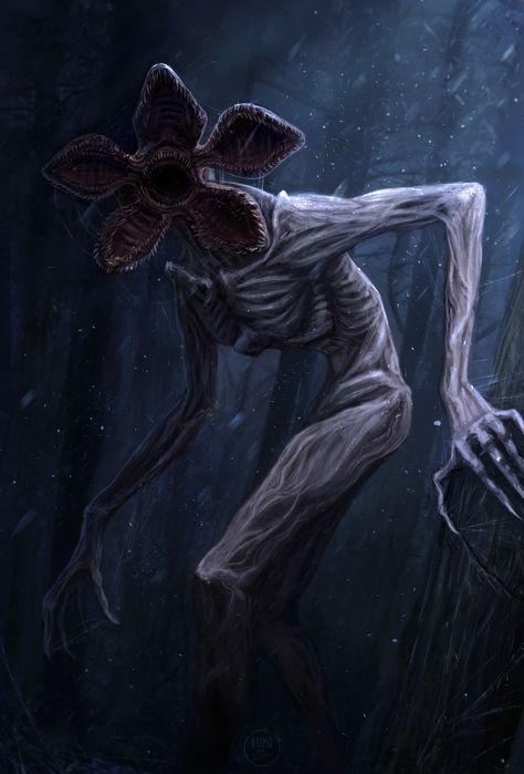 ArtStation - Demogorgon Demon Gorgon Stranger Things, Demagorgan Drawings, Demogorgon Tattoo, Demogorgon Art, Demogorgon Drawing, Dream Monster, Horror Creatures, Gfx Resources, Stranger Things Demogorgon