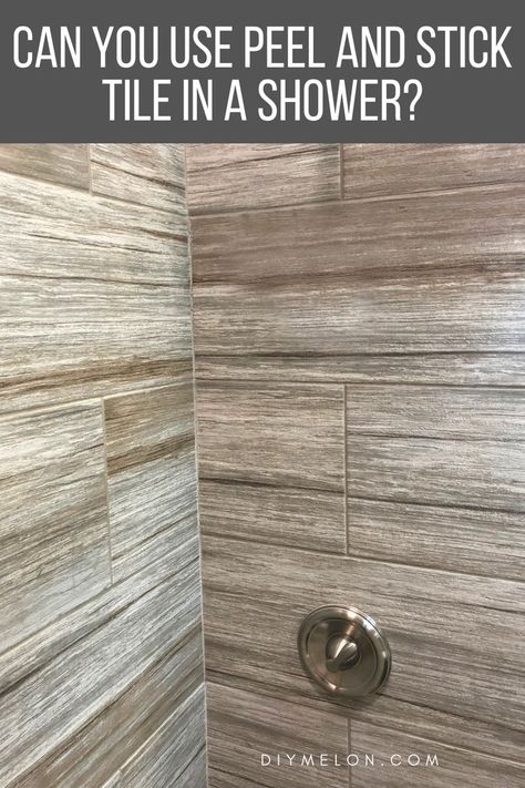 Can You Use Peel And Stick Tile In A Shower Stick And Peel Shower Tile, Peel And Stick Bathroom Remodel, Self Adhesive Bathroom Wall Tile, Diy Peel And Stick Shower Tile, Easy Tile Shower Diy, Update Shower Tile Without Replacing, Bathroom Tile Cover Up, Can You Tile Over Tile Bathroom, Can You Tile Over A Shower Insert