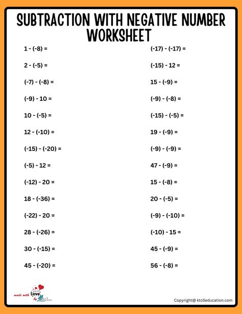 Subtraction With Positive Negative Numbers Worksheet | FREE Download Check more at https://kto5education.com/subtraction-with-positive-negative-numbers-worksheet/ Positive And Negative Numbers, Negative Numbers Worksheet, Math Fractions Worksheets, Mental Maths Worksheets, Basic English Sentences, Positive Numbers, Numbers Worksheet, Numbers Worksheets, Mathematics Worksheets