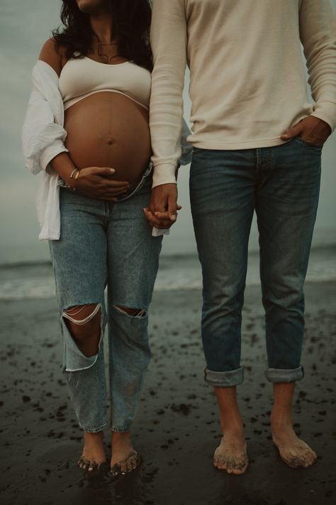 Boho Maternity Photos With Husband, July Maternity Photography, Coast Maternity Photos, Maternity Pictures Desert, Beach Maternity Photos Couples Sunset, Beach Maternity Photos Couples Jeans, Maternity Photos On Beach, Beach Maternity Photos Jeans, Fall Beach Maternity Photos