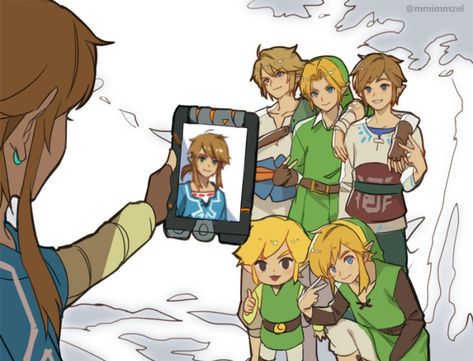 Is Botw Link taking a selfie? Oot Link, Kakariko Village, Princesa Zelda, Legend Of Zelda Memes, Zelda Funny, Ben Drowned, Link Art, Link Zelda, Wind Waker