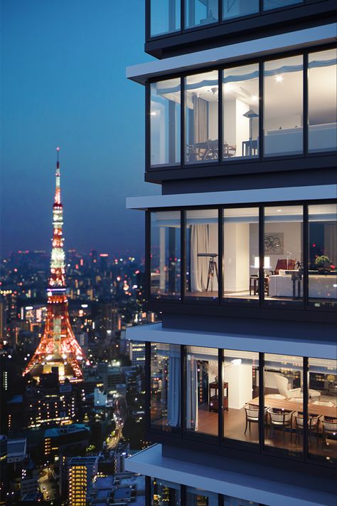 Penthouse In Japan, Tokyo Penthouse Luxury, Tokyo House Aesthetic, Tokyo Luxury Apartment, Tokyo Apartment Exterior, Japan Rich Aesthetic, Japanese Penthouse Apartment, Japan Luxury Aesthetic, Japanese Luxury Apartment