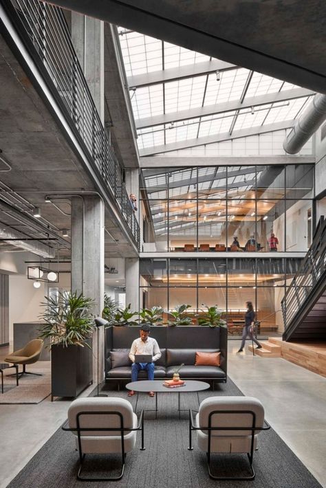 Combining San Francisco roots with a new Austin landscape helped to bridge the gap between two very different locations for this company. Designed by Revel Architecture this space gives a style that helps the company make its mark in the Austin tech scene in Texas.

The 3-story building is 80,000 sq ft of workplace set to adapt and adjust on a whim, creating dynamic environments linking all the client’s locations together as a unified global campus, rather than a string of disconnected offices. Aero Precision, Atrium Design, Glass Facade, Commercial And Office Architecture, Glazed Brick, Traditional Office, Modular Lounges, Modern Tech, Office Snapshots