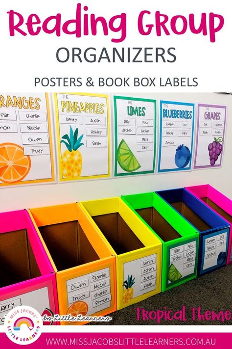 Reading Group Organization, Student Book Boxes, Planning School, Elementary Classroom Decor, Classroom Organisation, 3rd Grade Classroom, 2nd Grade Classroom, Class Room, First Grade Classroom