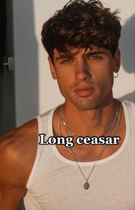 Long Cesar Haircut, Ceasar Hair Men, Long Caesar Haircut Men, Cesar Haircut Men, Long Caesar Haircut, Caesar Haircut, Boys Hair, Curly Haircuts, Shorter Hair