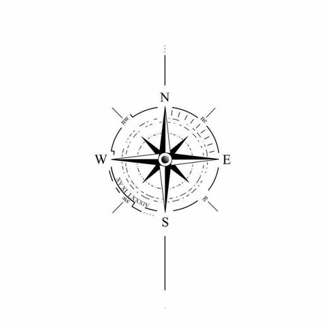 Compass Tattoo Minimalist, Vibe Tattoos, Geometric Compass Tattoo, Small Anchor Tattoos, Map Cake, Simple Compass Tattoo, Pop Culture Tattoos, Compass Tattoo Men, Band Tattoos For Men