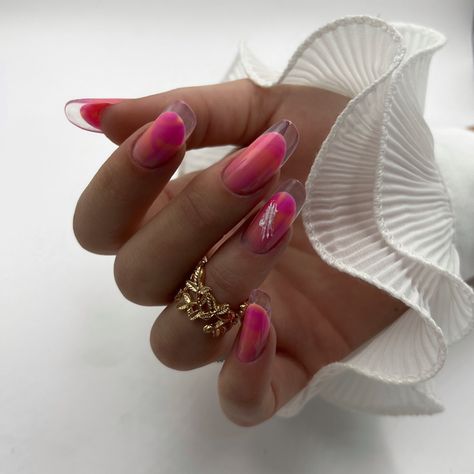 French Glass Nails, Slim Nails, French Glass, Glass Nails, Nails Ideas, Nails Design, Bubble Gum, Pink Nails, Gum