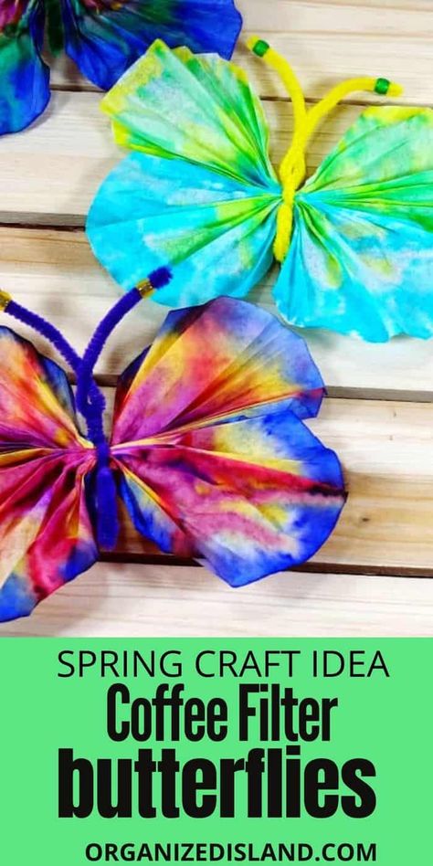 Coffee Filter Butterflies, Peacock Crafts, Butterfly Craft, Coffee Filter Crafts, Coffee Filter Flowers, Beautiful Decorations, Make Coffee, Vbs Crafts, Spring Crafts For Kids