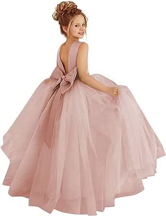 Bridesmaid Dresses For Kids, Pink Dress Kids, Rose Gold Flower Girl Dress, Flower Girl Dresses Pink, Lace Quinceanera Dresses, Girl Prom Dress, Renewal Vows, Pink Dresses For Kids, Dresses Sweet 16