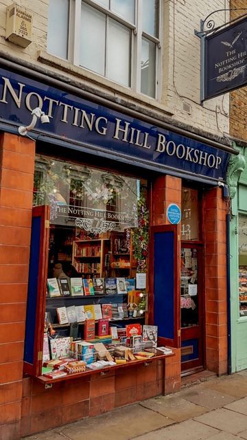 Ruslana Rachynska | London & Travel Diaries on Instagram: "Whether you’ve seen the movie or not, this bookshop is worth a visit 💙📚 @nottinghillbookshop 📍 The Notting Hill Book Shop, 13 Blenheim Cres, London Bookshop which inspired the Notting Hill film. Quaint and cosy with friendly staff and a curated selection of beautiful editions, quirky titles, quality non-fiction, gifts and toys. The store opened in 1979 and originally specialised in travel books only. In 1999 the bookshop became famou Notting Hill Book Shop, London Vintage Shop, Notting Hill Film, Notting Hill Bookshop, Lucy Core, London Bookshop, London Bookstore, Vintage Study, London Shops