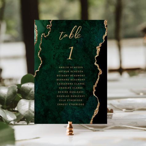 Emerald Reception Decor, Emerald Green Table Numbers, Emerald And Silver Wedding Theme, Emerald Green And White Wedding Decor, Emerald Green Wedding Table Decor, Emerald Green Theme Wedding, Emerald Green And Rose Gold Wedding, Emerald Green Wedding Table Setting, Rustic Emerald Green Wedding