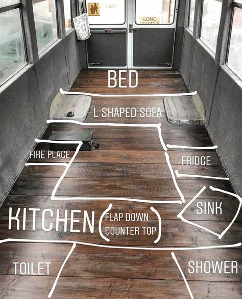 Short Bus Camper Layout, Bus Layout Ideas, Bus Home Layout, Van Life Sprinter, Mini Bus Life, School Bus Layout Ideas, Diy Bus Home, Small Bus Living, Vanlife Interiors Layout